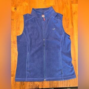 Vineyard Vines Women’s Blue Fleece Vest Size Medium.